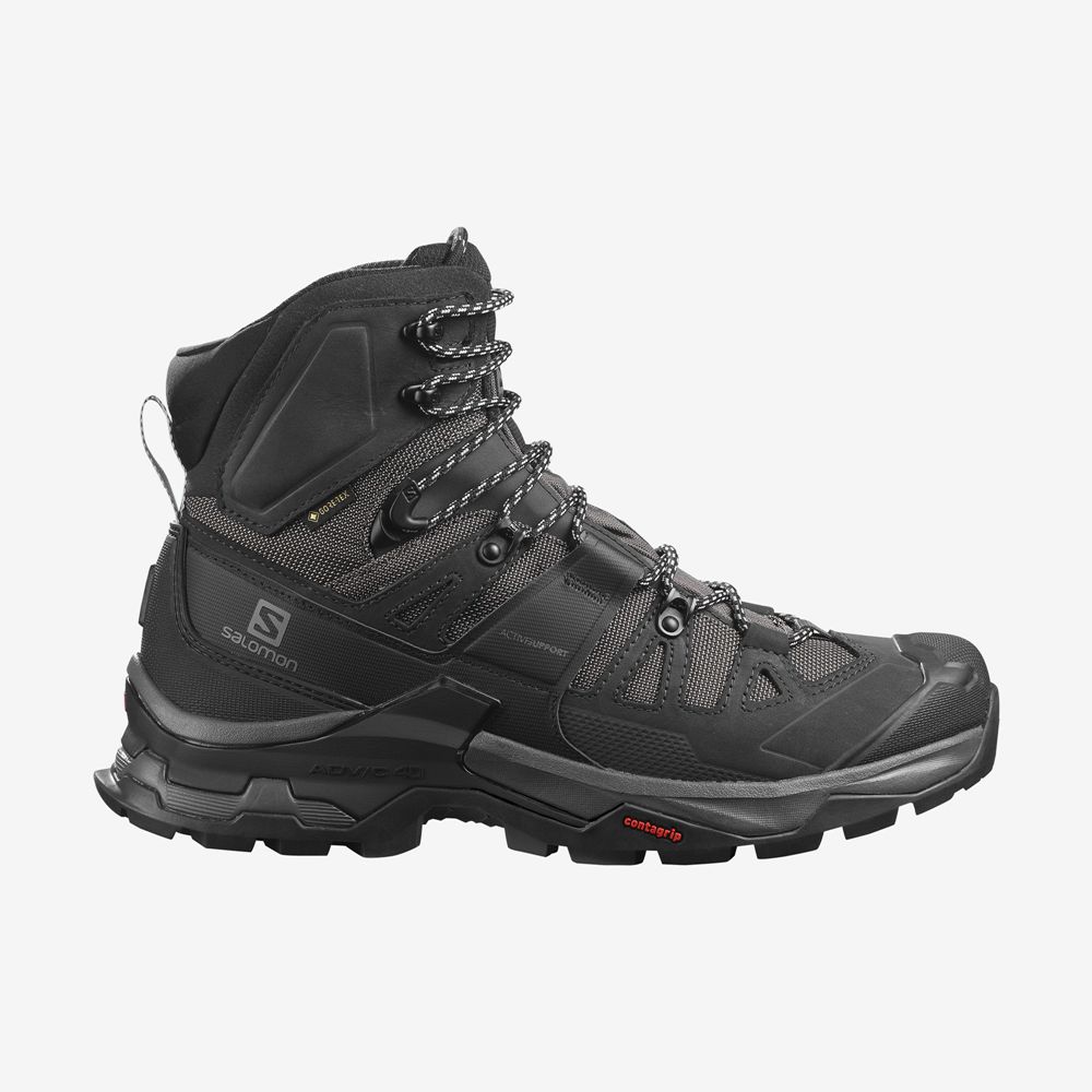 Salomon Israel QUEST 4 GORE-TEX - Mens Hiking Boots - Black (AMWQ-90364)
